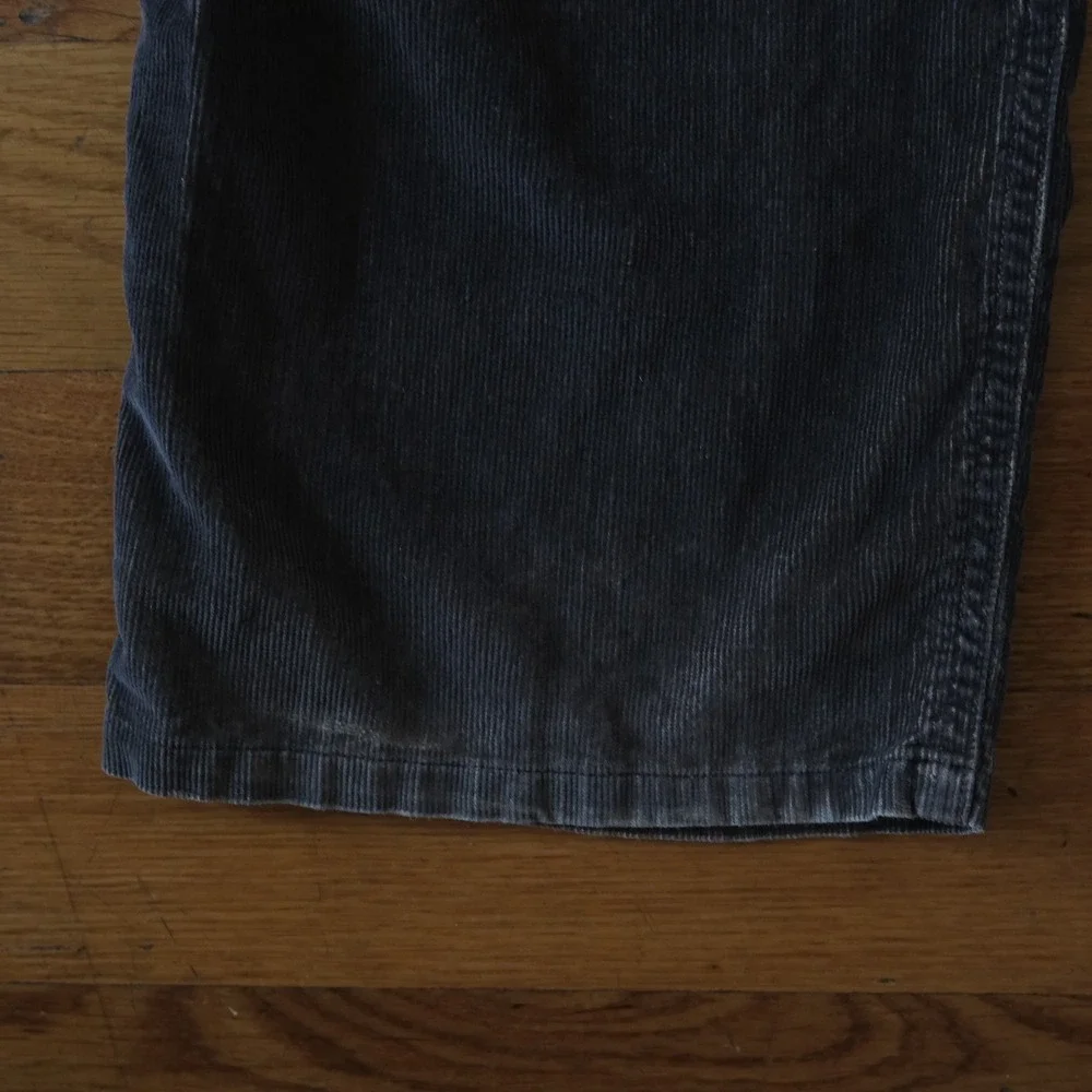 Adolfo Dominguez Corduroy Pants Mens Grey Wide Leg Vintage‎ Y2K 46 Straight Leg